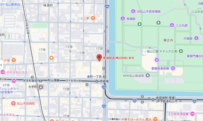 南海放送 本社 テルスターホールの地図